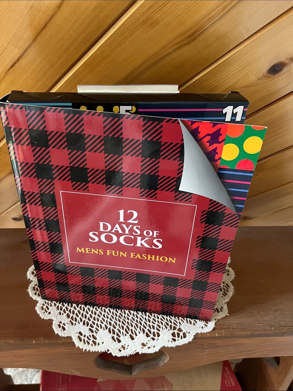 12 Days of Socks - Men's Fun Fashion Socks (Red Plaid)